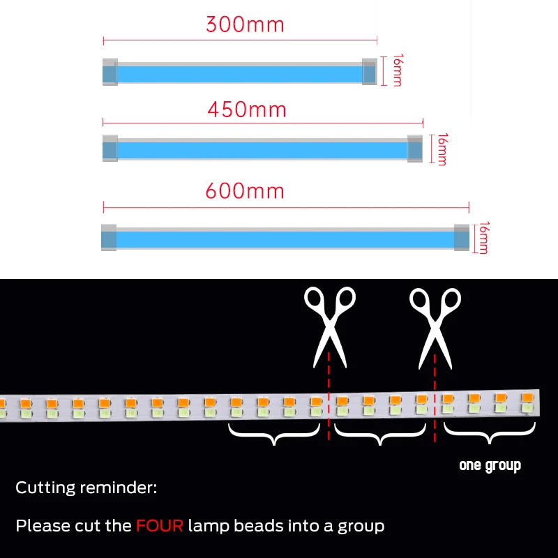 Lot de 2 Bandes LED DRL Flexibles & Étanches 12V - Feux de Jour Blancs et Clignotants Dynamiques Jaunes